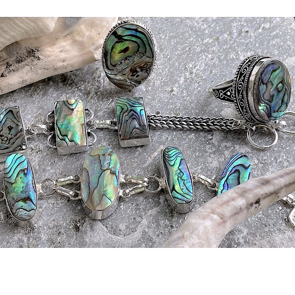 Sterling Silver and Abalone Assorted Artisan Handcrafted Jewelry Selections - Picture 5 of 16